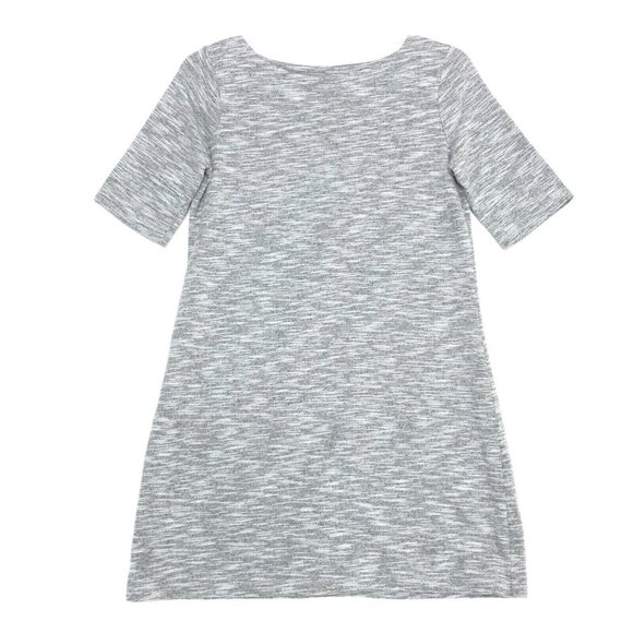Faded Glory Dress Knit Straight Dress Sz 4-6 Soft Gray with Elbow Length Sleeves - Picture 1 of 6